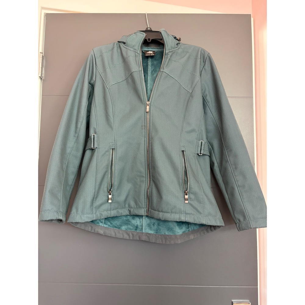ZeroXposur Womens Softshell Jacket Jade Pulse Herringbone Faux Fur Lined V92370